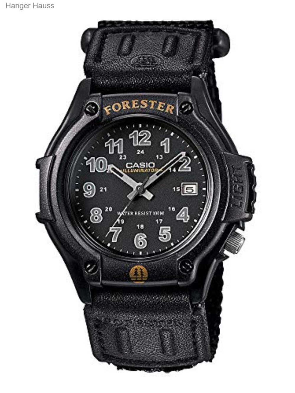 Men's Illuminator LED Analog Watch Velcro Strap Water Resistant